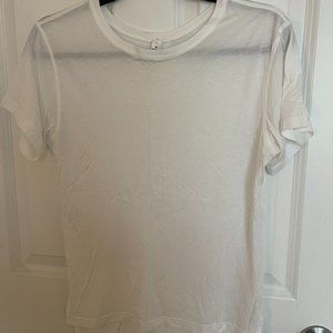 Lululemon Sheet White Short Sleeve Top
